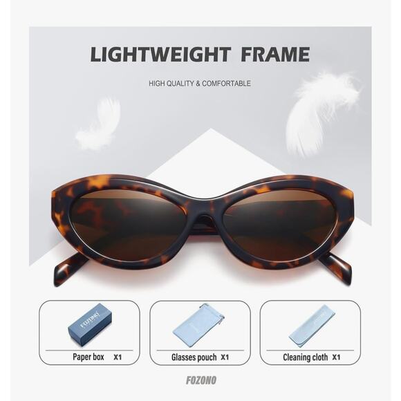 Fozono iwear Early First Brown Tortoise Cat Eye women's New - Picture 4 of 10